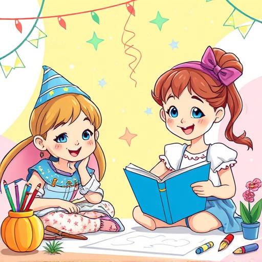 Un atelier d'illustration pour enfants avec des participants dessinant et coloriant des personnages imaginaires.
