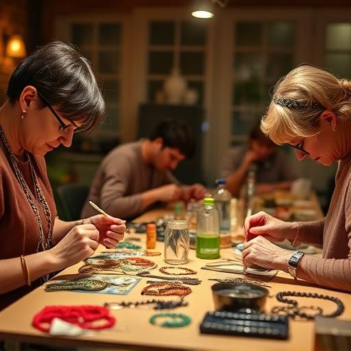 Un atelier de création de bijoux où les participants conäoivent et fabriquent des pièces uniques.